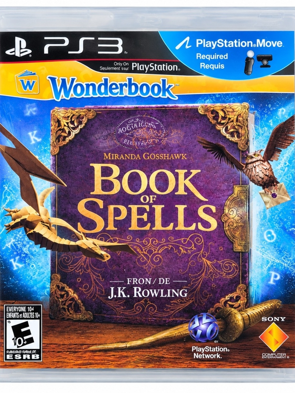 Sony PS3 Wonderbook: Book of Spells Game J.k Rowling Playstation 3